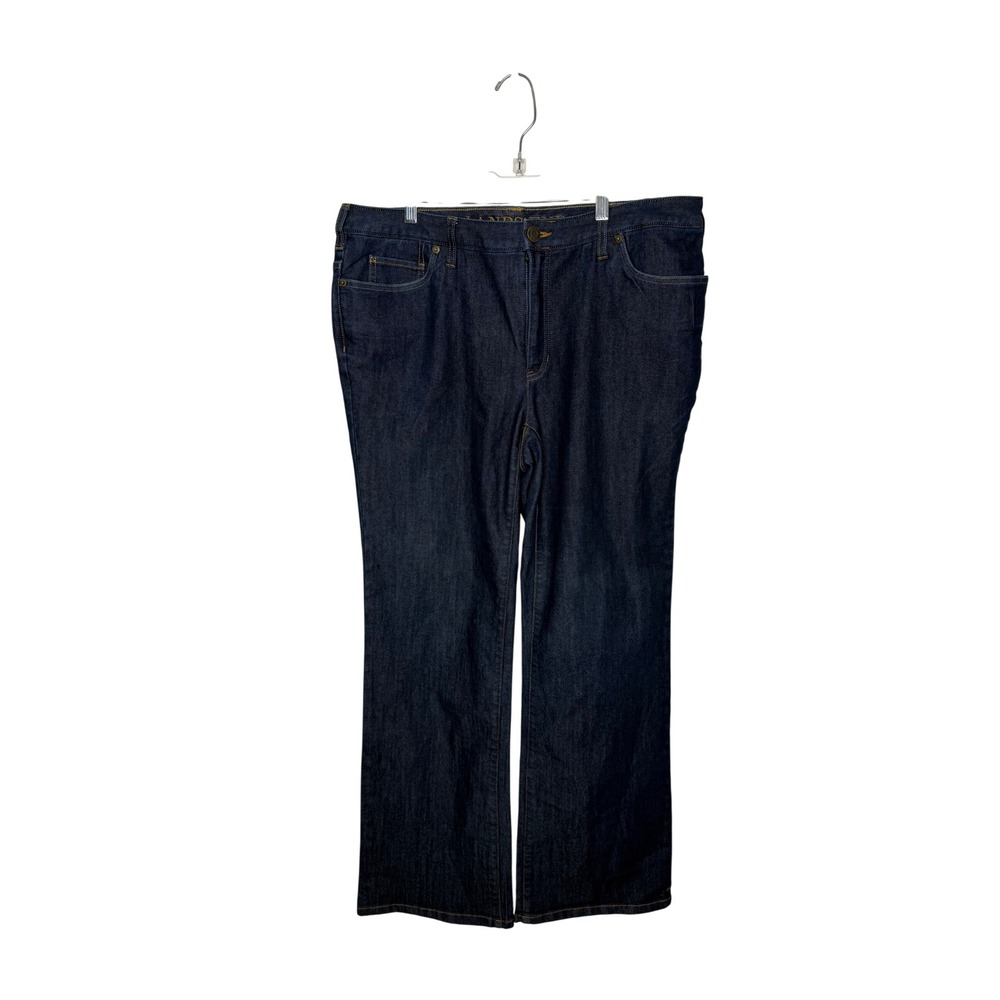 Lands' End Jeans Dark Wash Indigo Cotton Blend Classic Casual 14W